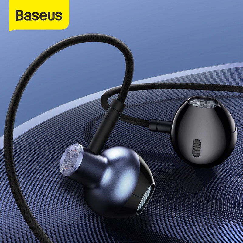 BASEUS HEADSET HANDSFREE ENCOK 3.5MM WIRED EARPHONE H19