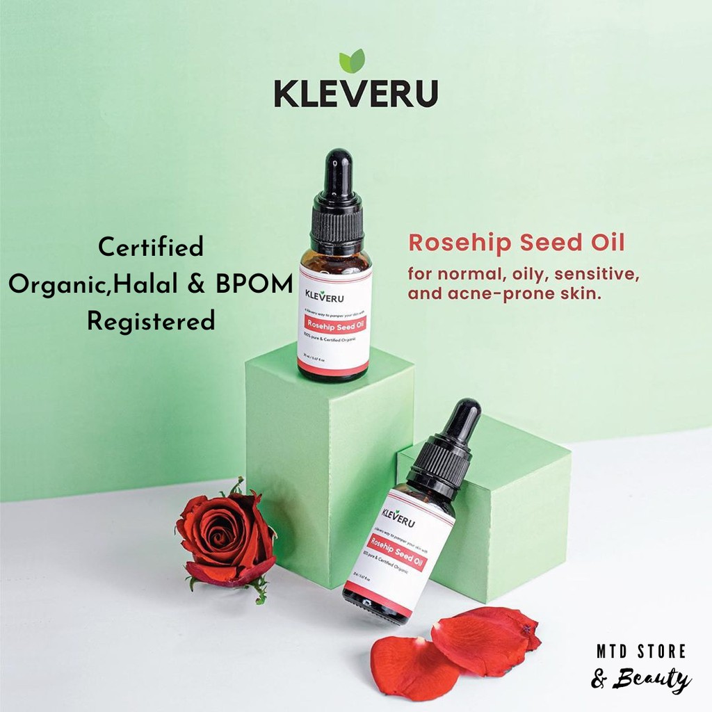 Face Oil/Rosehip Oil/KLEVERU Rosehip Seed Face Oil 20ml