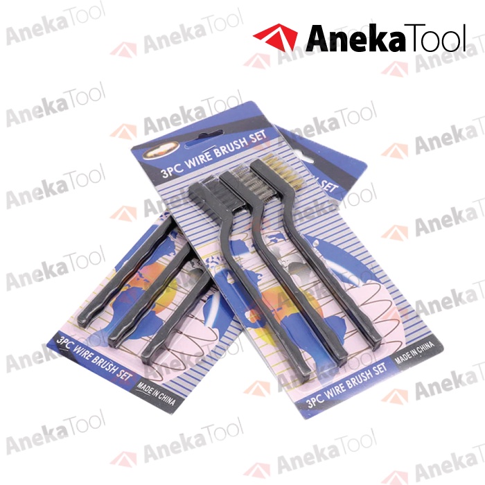 Sikat Kawat Mini Set 3 pcs Tembaga Stainless Nylon