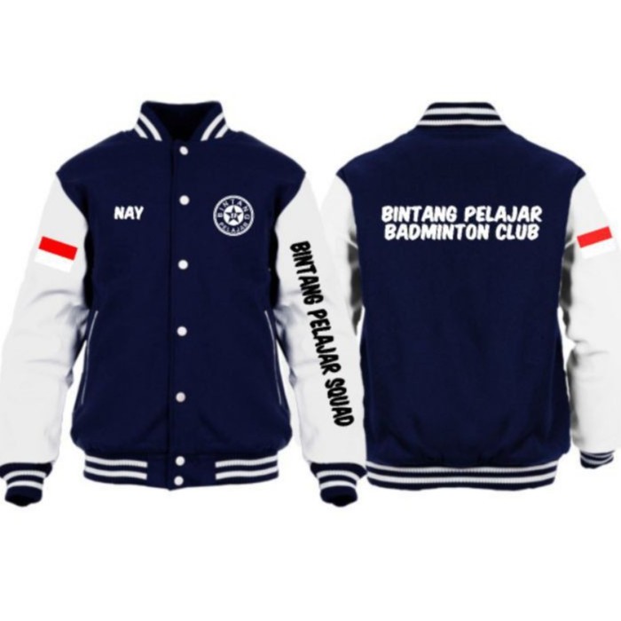 JAKET BASEBALL COSTUME TULISAN BORDIR NAMA | INISIAL LOGO