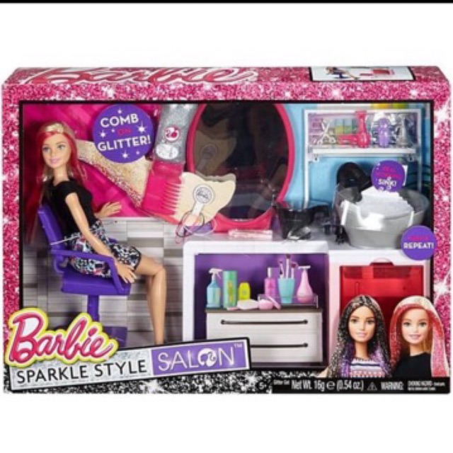 Barbie  Sparkle Style Salon Furniture & Doll original mattel new