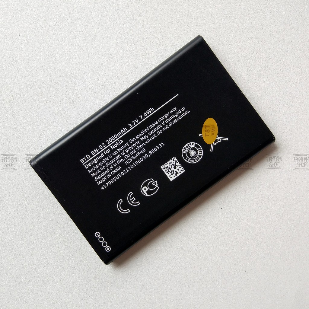 Baterai Nokia BN-02 BN02 BN 02 Lumia XL Battery Batre Batrai HP Lumnia