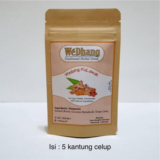 

Wedang Kulawak ( Kunyit - Temulawak ) / Isi : 5 pcs