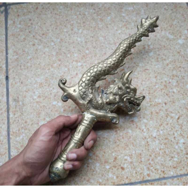 Keris Naga Api Kuningan unik Langka