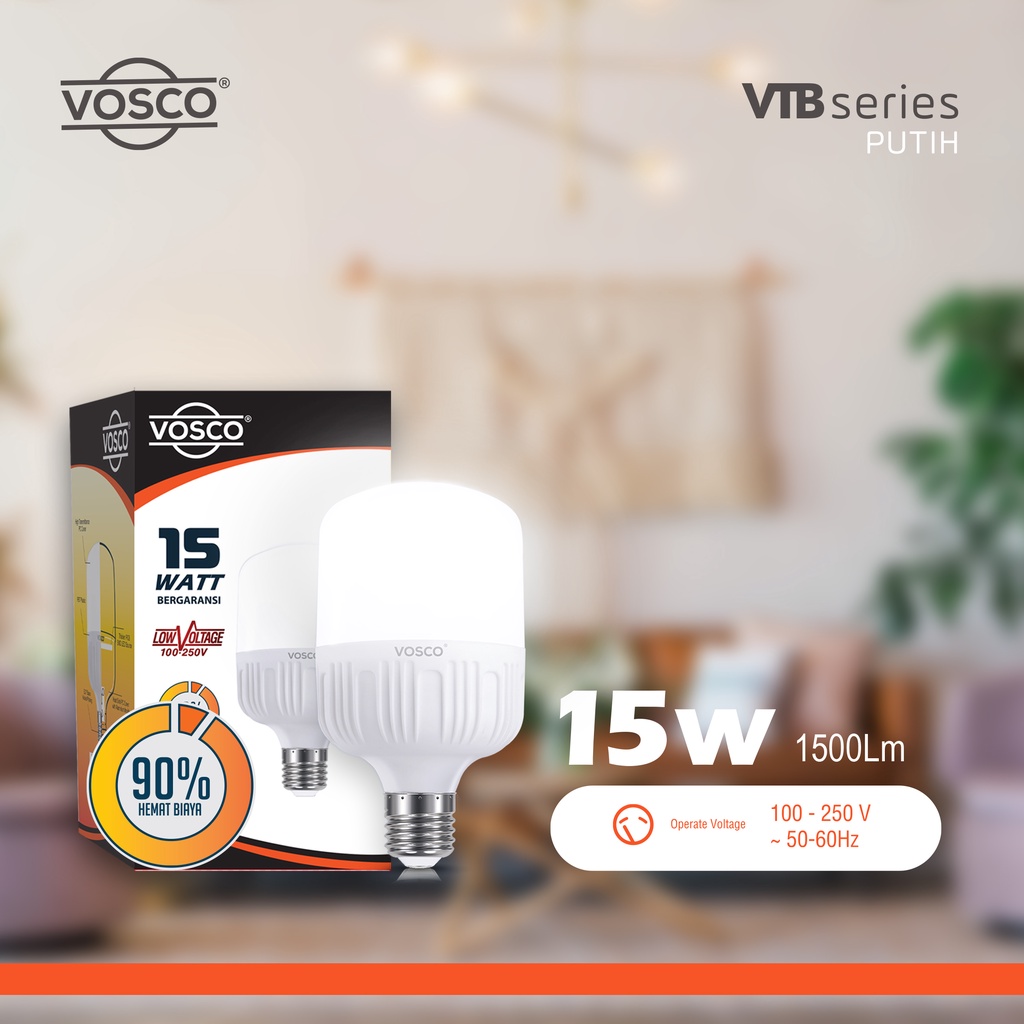 [COD] BOHLAM LAMPU LED T BULB MODEL KAPSUL MERK ORIGINAL VOSCO BERIZIN SNI RESMI ORIGINAL 5 SAMPAI 50 WATT FREE ONGKIR