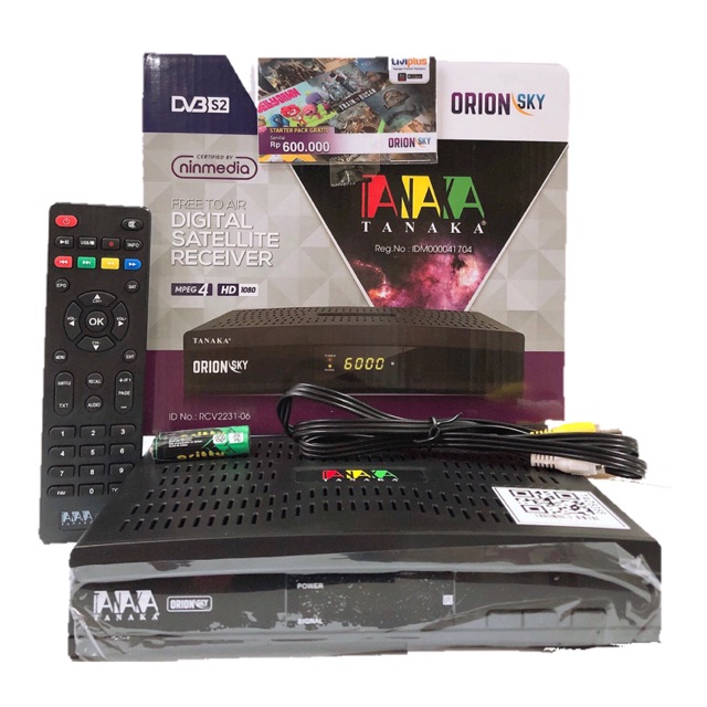 Receiver Parabola Tanaka Orion Sky Hd Rekomendasi Ninmedia Bonus Tiviplus Shopee Indonesia