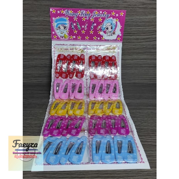 40 pcs jepit rambut anak tik tok lembar