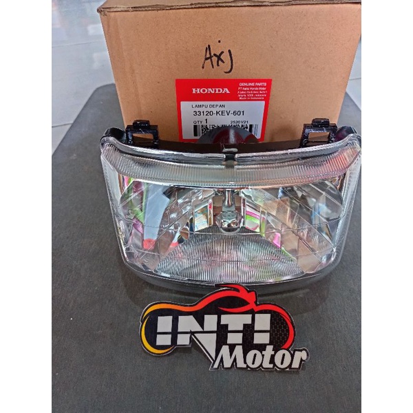 Reflektor KEV Lampu Depan Motor Supra X 100 Lama ORI AHM HONDA 1 SET KACA BOHLAM SupraX Old Original