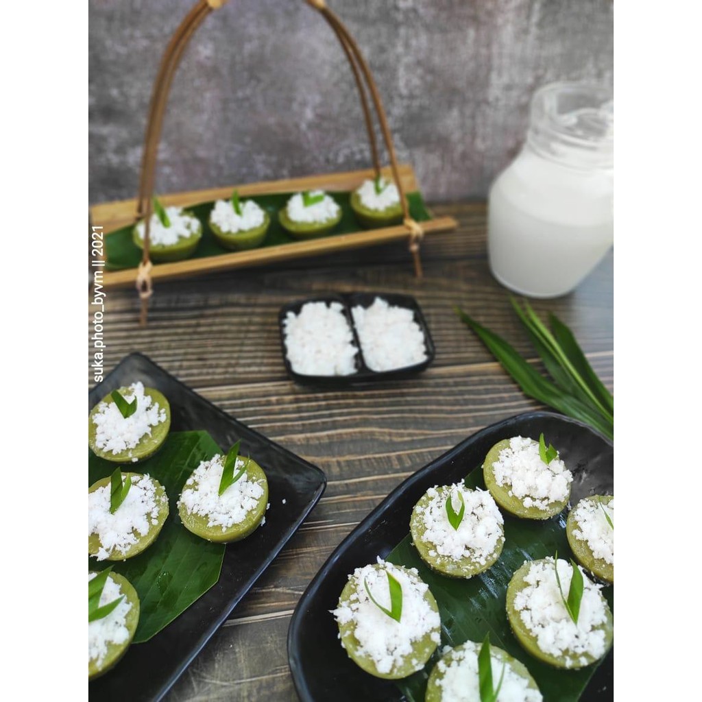 Isi 8 pcs Kue Lumpang Kue Ijo Asli Pandan Jajanan Pasar Kue Basah Enak Kualitas Terjamin Halal