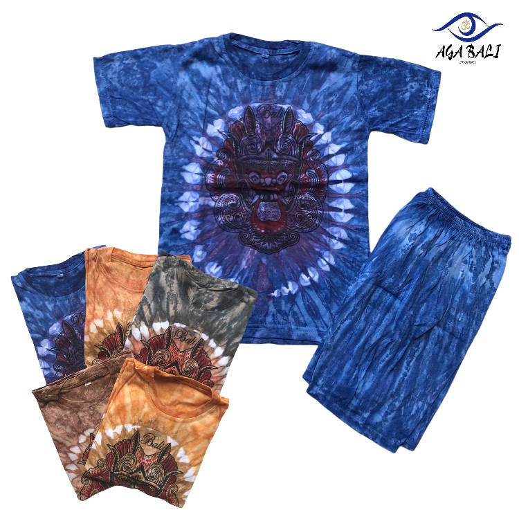 Setelan BARONG OVAL Anak-anak Tie Dye Bali S005.ag