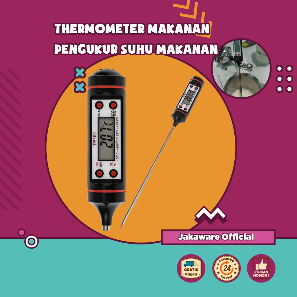 ALAT PENGUKUR SUHU MAKANAN KOPI DIGITAL FOOD TERMOMETER THERMOMETER DAPUR KITCHEN AKURAT AIR OBAT CO