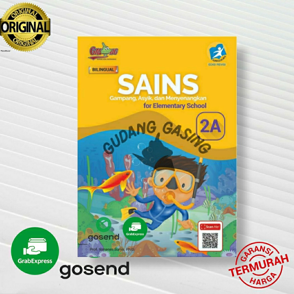 Buku SAINS GASING Kelas 2A BILINGUAL SD  Kurikulum 2013 K13 Bilingual Karangan Prof. Yohanes Surya