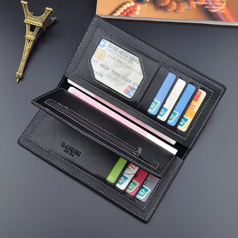Dompet kulit pria panjang Kartu import DQS003