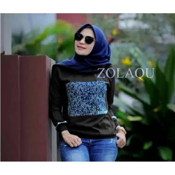 BISA COD✓ BLOUSE GRAVIT JUMBO / KAOS ATASAN ZOLAQU / ATASAN MUSLIM LENGAN PANJANG / ATASAN WANITA JU