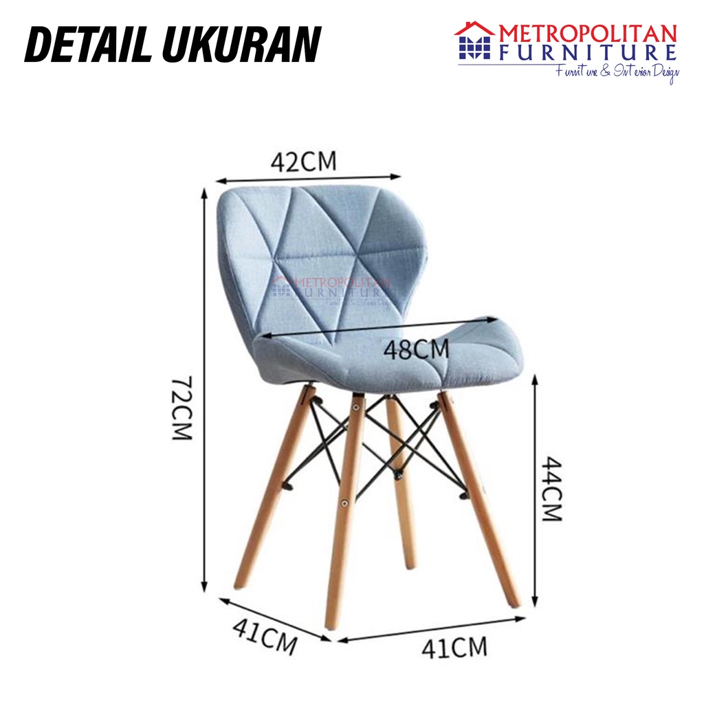 Kursi Cafe Makan Bar Minimalis Dining Chair Scandinavian