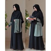 BAJU GAMIS ELBINA SET  gamis +outer ukuran M L XL