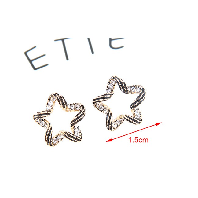 LRC Anting Tusuk Fashion Gold Stud Earrings A58805