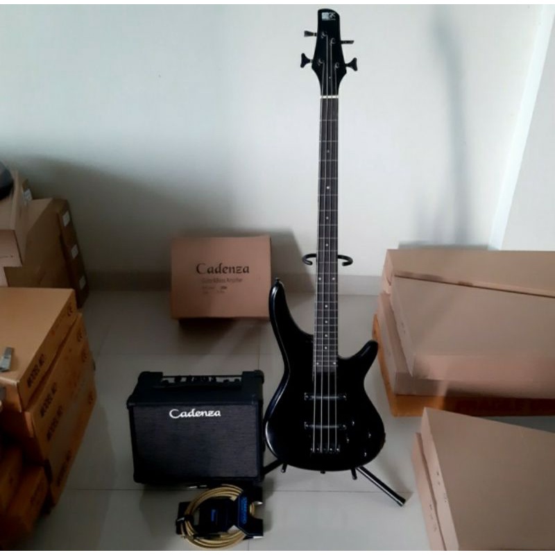 paket lengkap siap pakai bass ibanez SDGR 4 plus ampli dan kabel jack