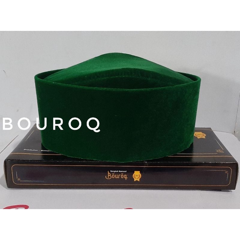 Peci songkok susun bahan halus warna hijau