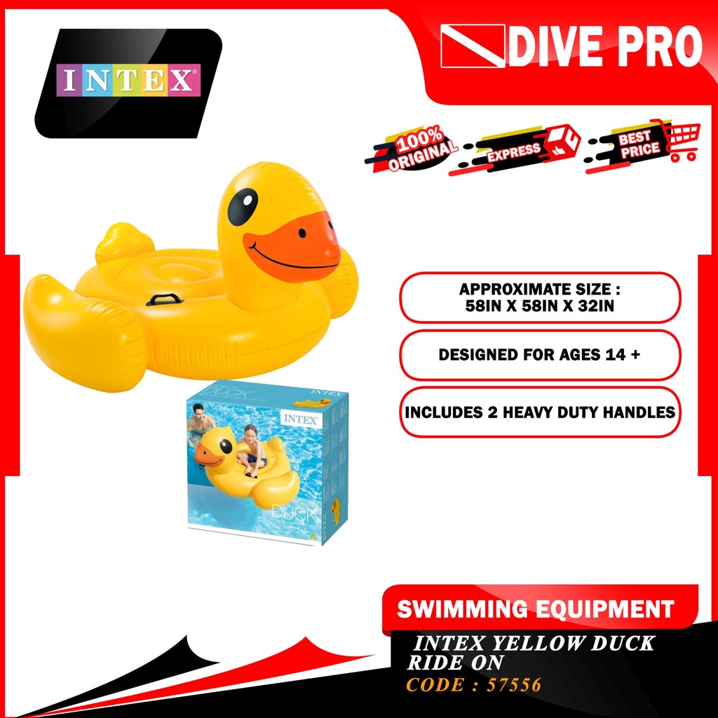 PELAMPUNG INTEX Yellow Duck Ride-On 57556