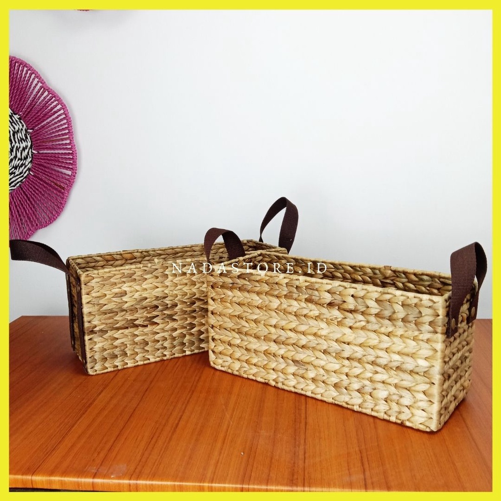 NEW ARRIVAL PREMIUM STORAGE WATER HYACINTH PRODUCT WITH HANDLE HANDMADE BY NADASTORE