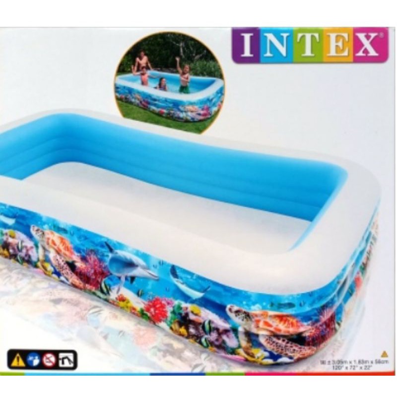 READY KOLAM RENANG JUMBO 3 METER / KOLAM RENANG KELUARGA / KOLAM RENANG INTEX 58484 TERBARU