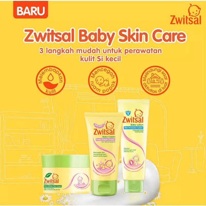 Zwitsal baby cream with zinc 50ml Krim ruam Popok Diaper diapers Lotion switsal