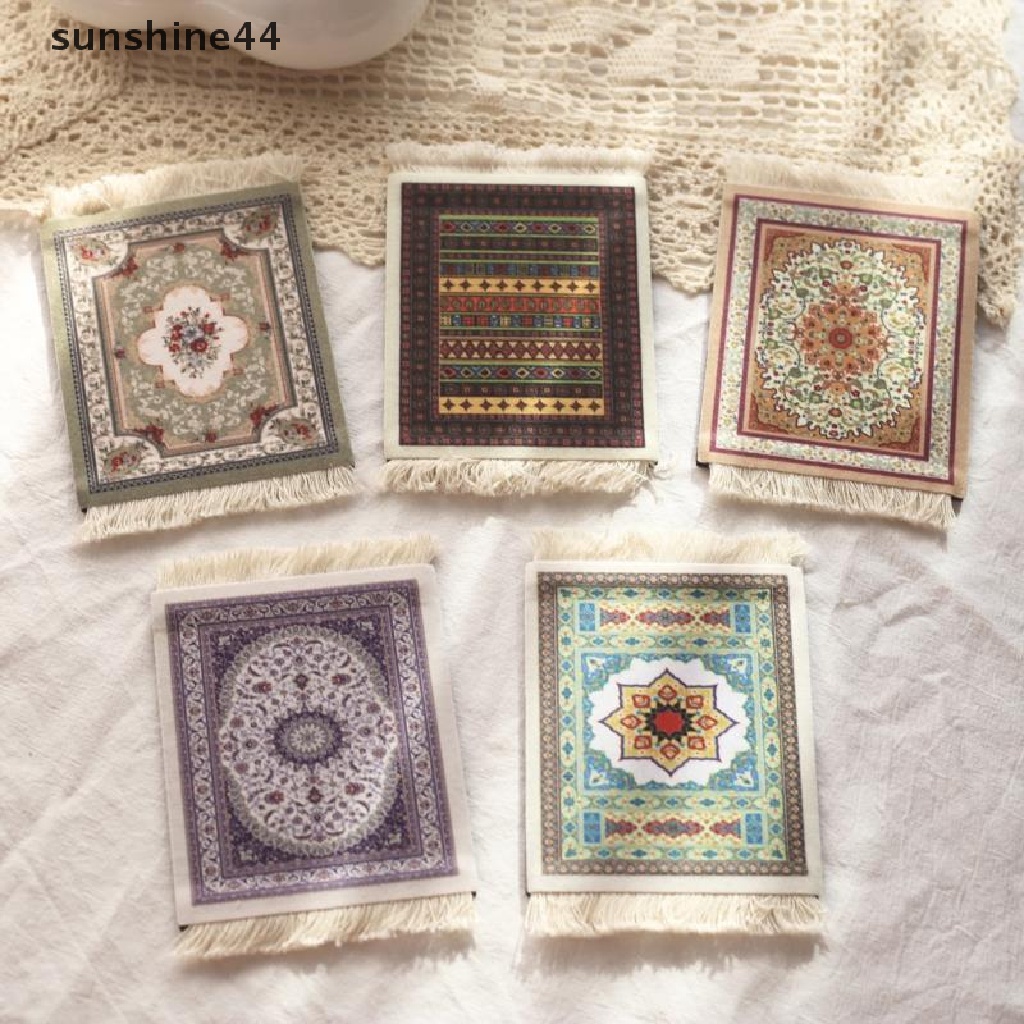 Sunshine Persia Mouse Pad Mini Retro Bahan Woven Untuk laptop