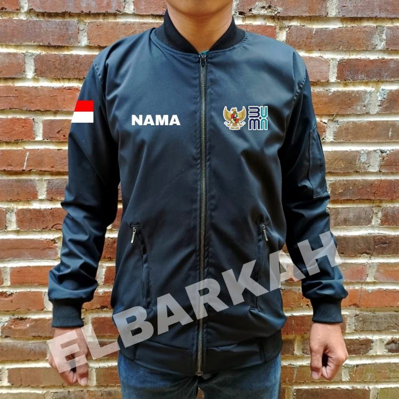 JAKET BOMBER LOGO BUMN JAKET BOMBER BISA CUSTOM LOGO SENDIRI jaket bomber waterfroop jaket bomber terbaru