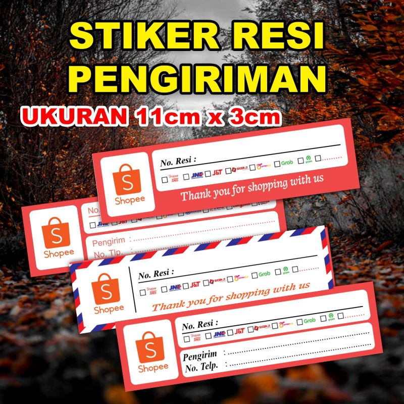 Jual Pcs Stiker Pengiriman Resi Stiker Resi Stiker Label Shopee Indonesia