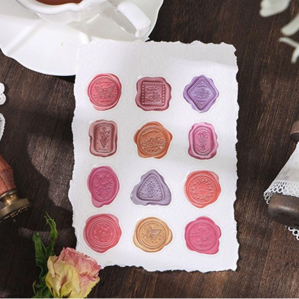 Lanfy Sealing Wax Stiker Hias Diary Perekat Notebook DIY Stick Label Album Stationery Sticker