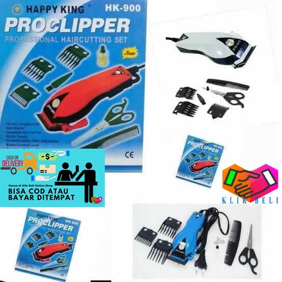 COD Mesin Cukur Rambut Listrik Happy King Proclipper HK-900 Alat Cukur  Rambut professional Haircutting Hk-900