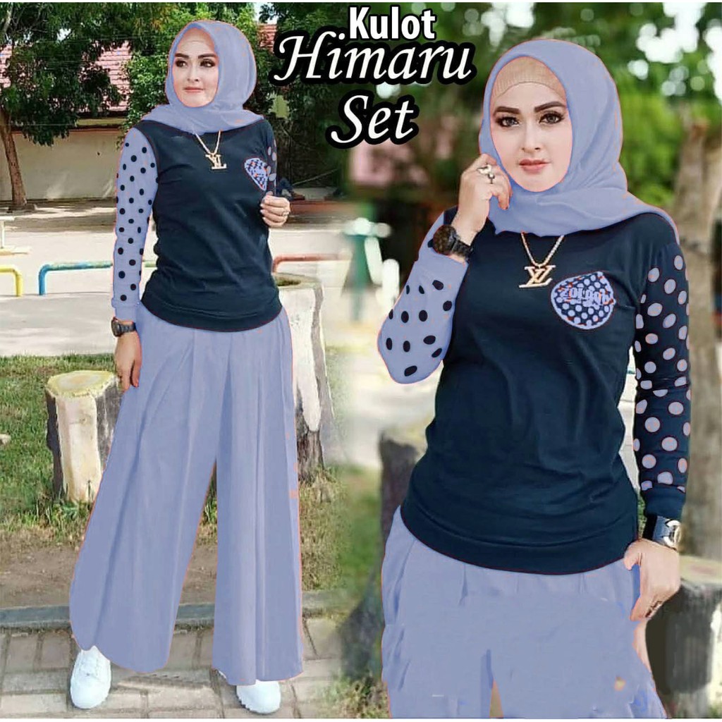 SALE!!! QFS SETELAN KULOT HIMARU / TANPA HIJAB / FIT TO XL / BEST QUALITY