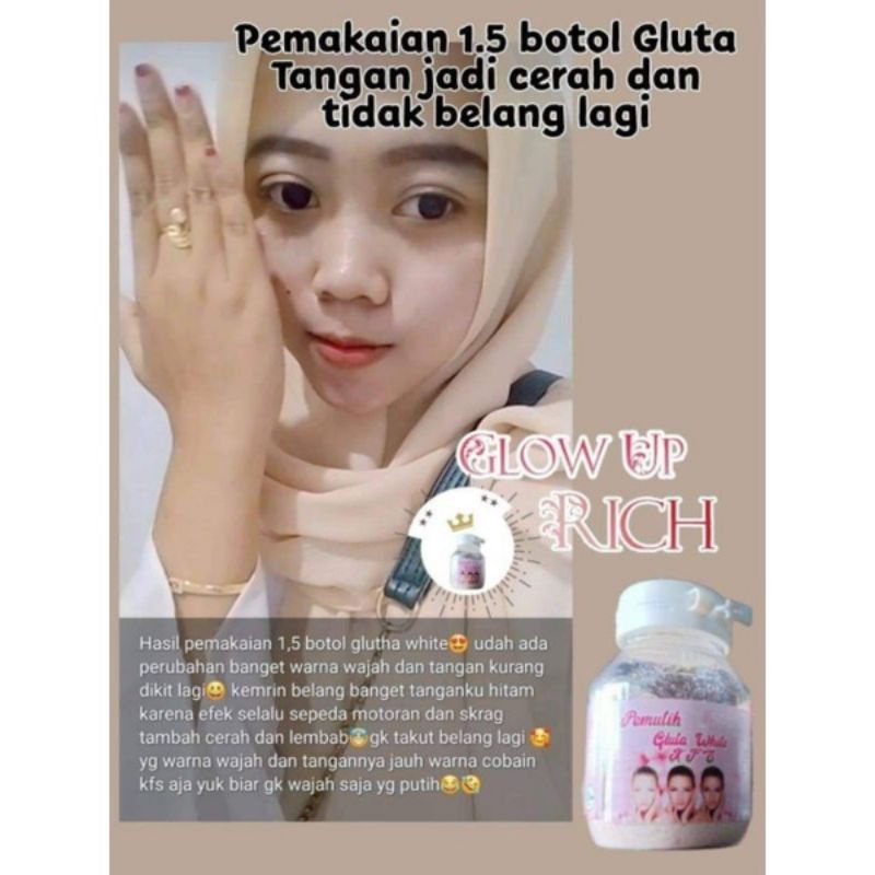 Gluta white kfs BPOM original, susu pemutih kfs, gluta white kfs, minuman collagen termurah bisa cod