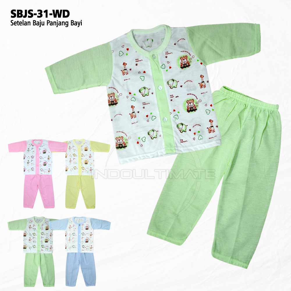 Baju Harian Bayi Atasan Kaos Bayi Setelan Baju Panjang + Celana Panjang Bayi (0-6 Bulan) Kualitas SNI Setelan Baju Bayi SBJS-31WD SBJS-30WD Baju Bayi Baru Lahir Baju Tidur Bayi Pakaian Bayi Celana Panjang bayi Celana Bayi Baru Lahir Perlengkapan Bayi Baru