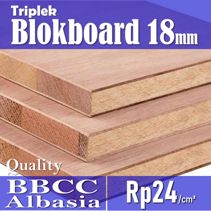 Triplek Blokboard 18mm Custom Harga /cm2
