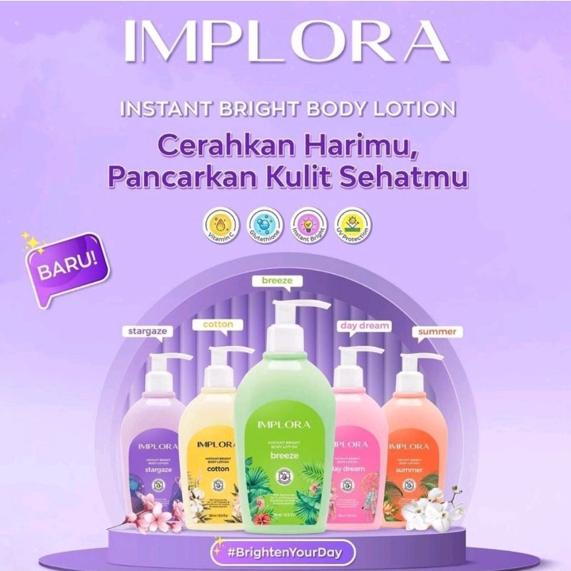 Implora instan bright body lotion