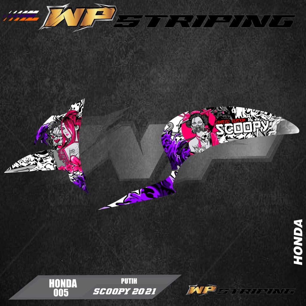 STIKER STRIPING SCOOPY NEW 2021 / STICKER VARIASI LIST SKOTLET MOTOR HONDA SCOOPY NEW 2021 / 005