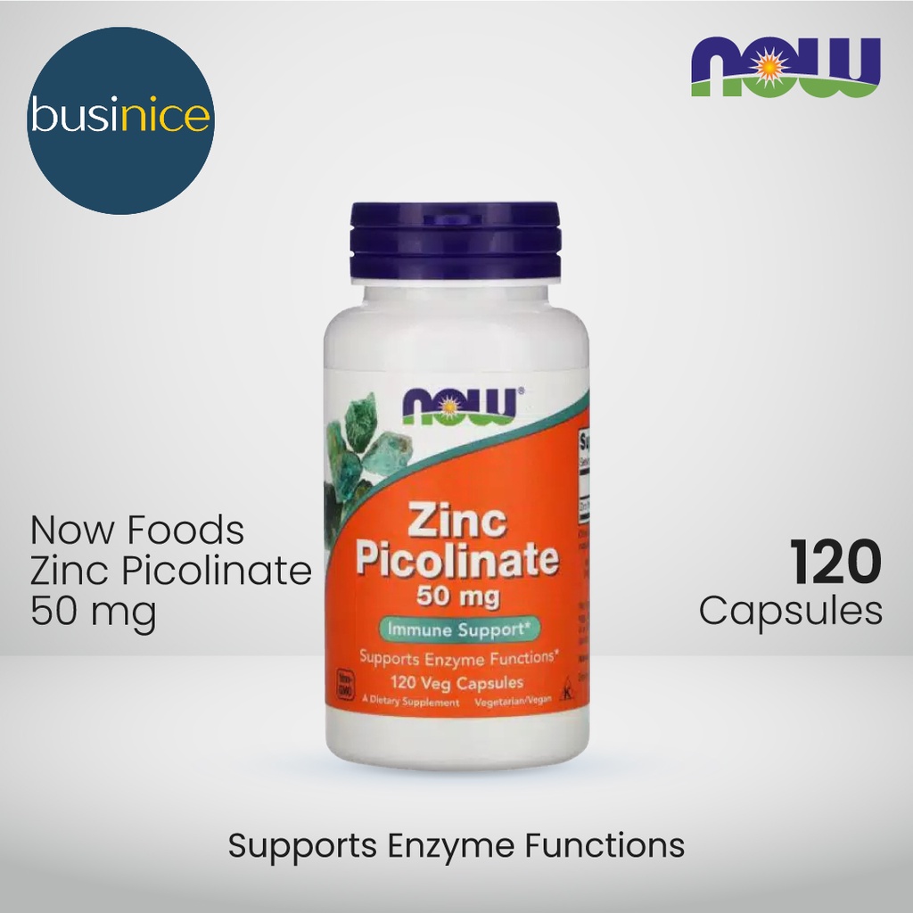 Now Foods Zinc Picolinate 50 mg 120 Veg Capsules