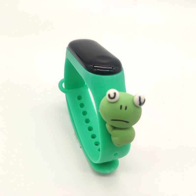 Jam Tangan Anak Elektronik LED Motif Kartun Tahan Air-HIJAU KEROPI