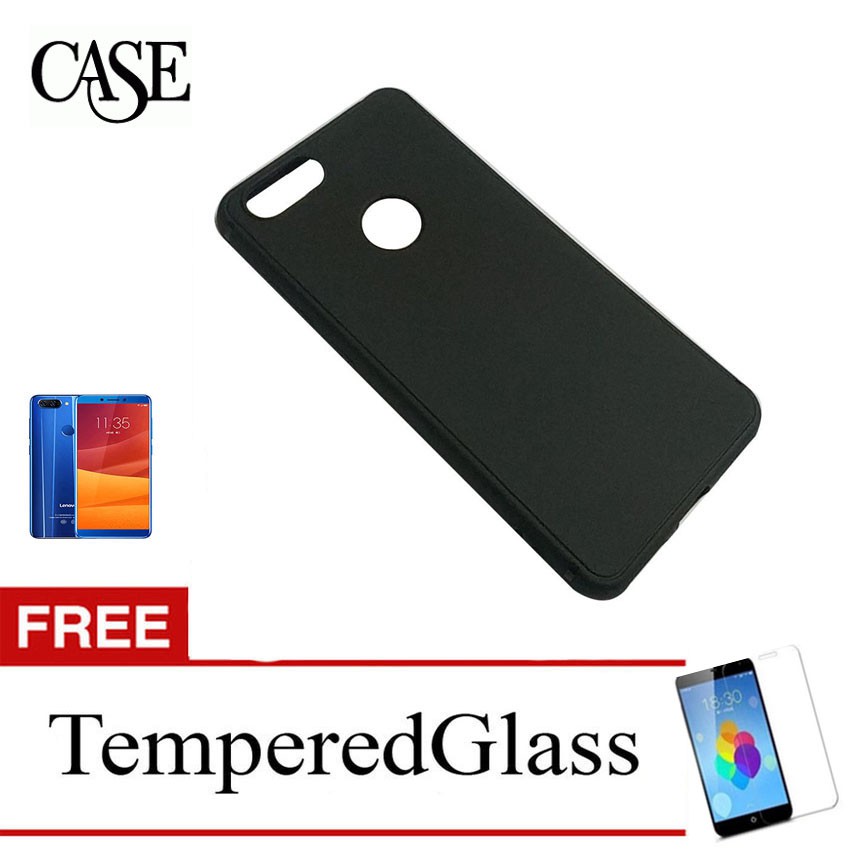 Case for Lenovo K5 Play 2018 / L38011 - 5.7 inch - Slim Soft Case - Hitam Solid - Gratis Tempered Gl