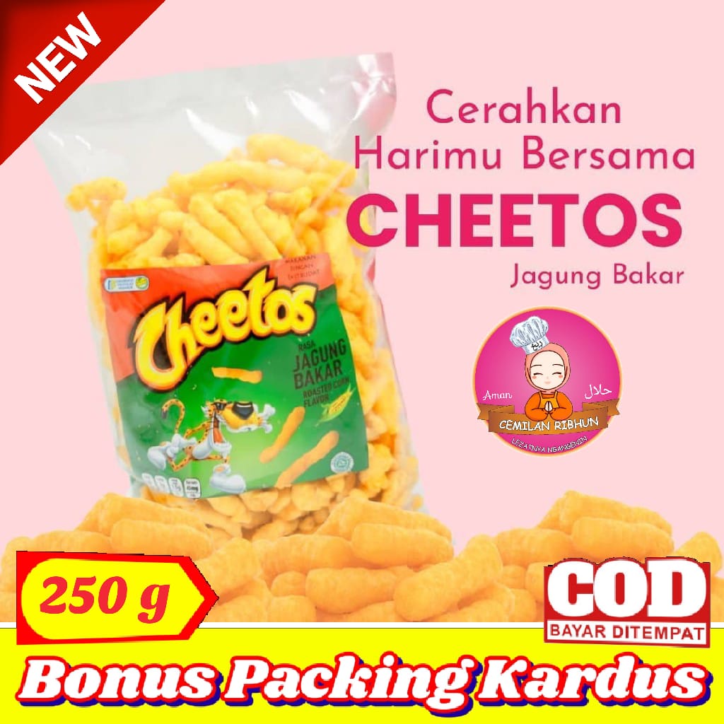 

TES Cheetos Jagung Bakar 250g / Cheetos Balado - Cemilan Ribhun snack kiloan makanan ringan