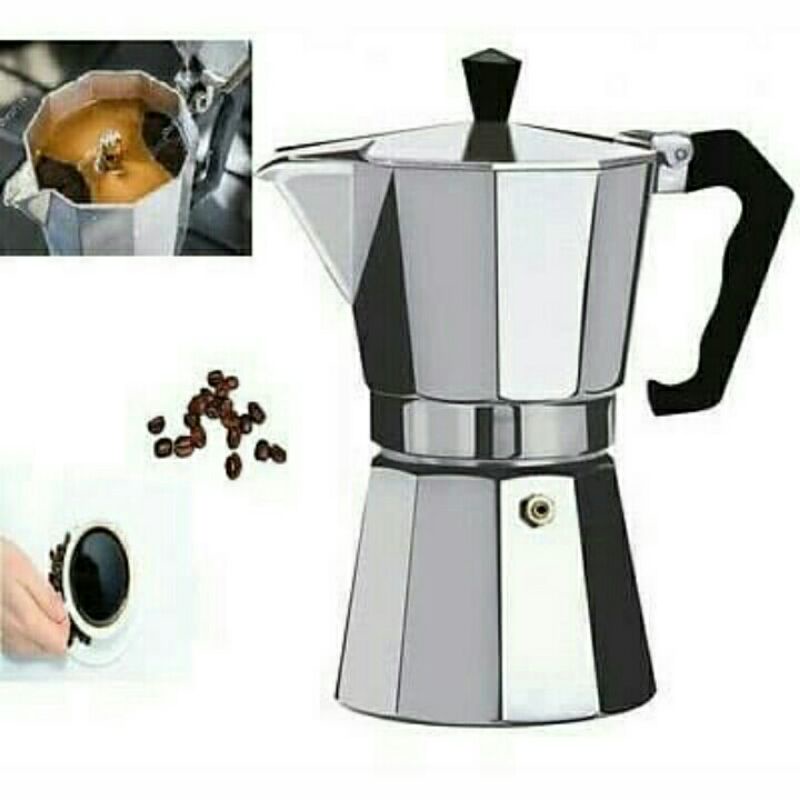 Moka Pot 1 cup 2 cup 3 cup 6 cup Espresso Coffee Maker Alat kopi manual