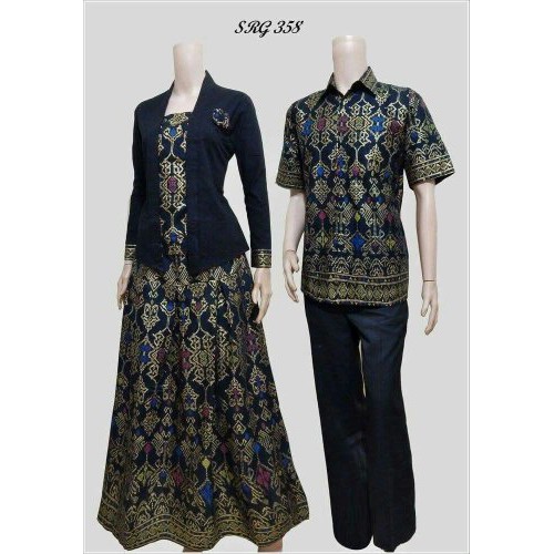 BAJU BATIK COUPLE GAMIS SRG 358 SERAGAM PESTA/HIJAB MODERN