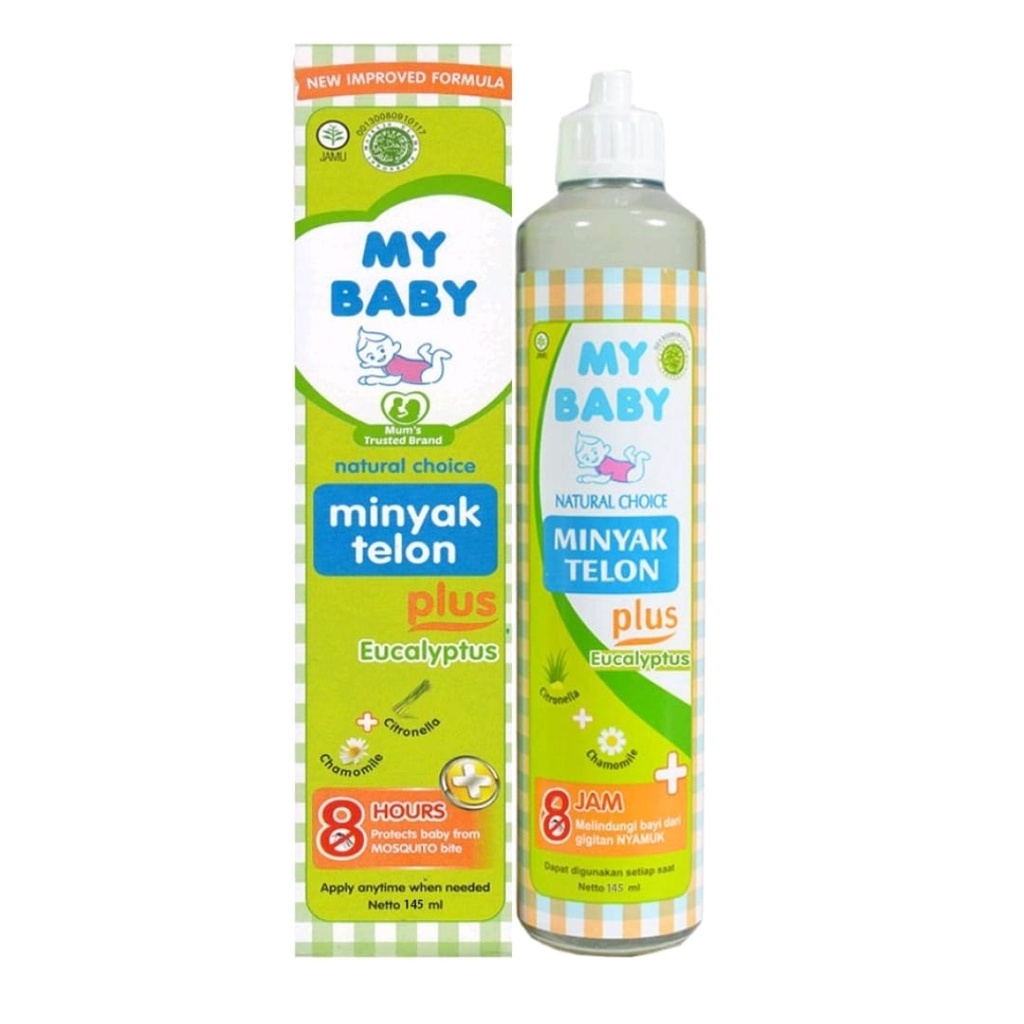 my baby minyak telon 60 ml,90 ml,150 ml 8 jam anti nyamuk /free buble wrap dan kardus