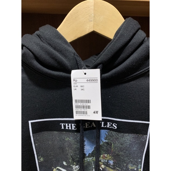 HOODIE H&amp;M THE BEATLES ABBEY ROAD BLACK