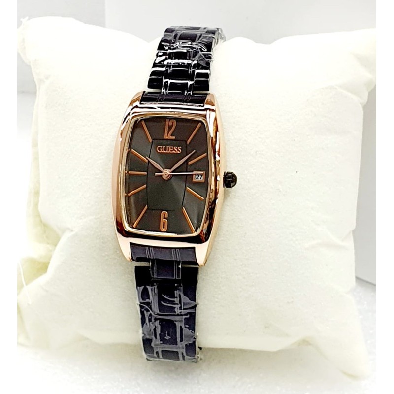 JAM TANGAN FASHION WANITA NEW GUESS SEGI RANTAI GOLD