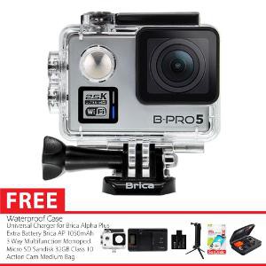 Promo Brica B PRO 5 Alpha Plus Version 2  AP2  Combo 3 Way Extreme Action Camera   Silver Diskon