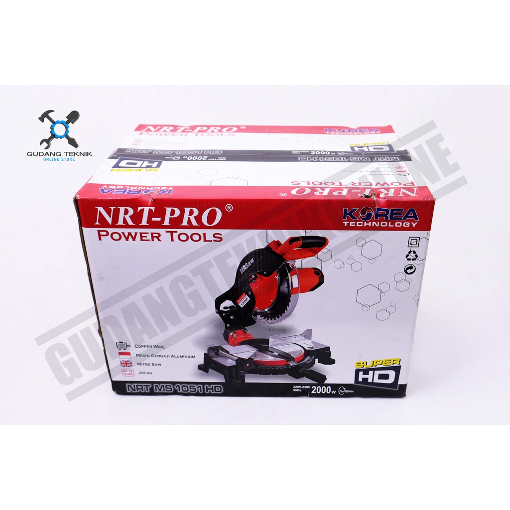 Mesin Potong Aluminium NRT PRO MS 1051 HD / Miter Mitter Saw NRT MS1051HD 10 Inch