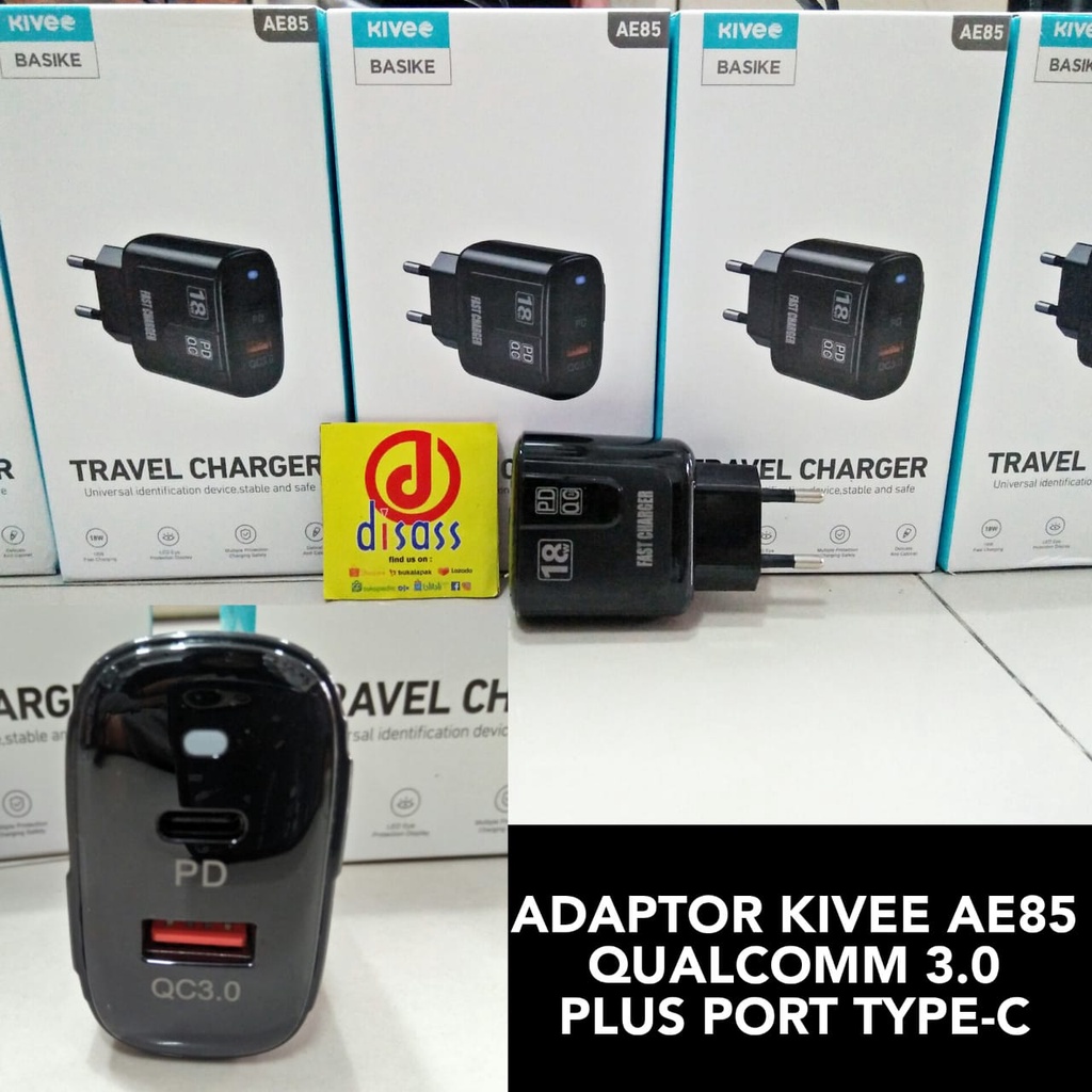 ADAPTOR KIVEE QUALCOM 3.0 CHARGER HP KIVEE - DISASS JOGJA
